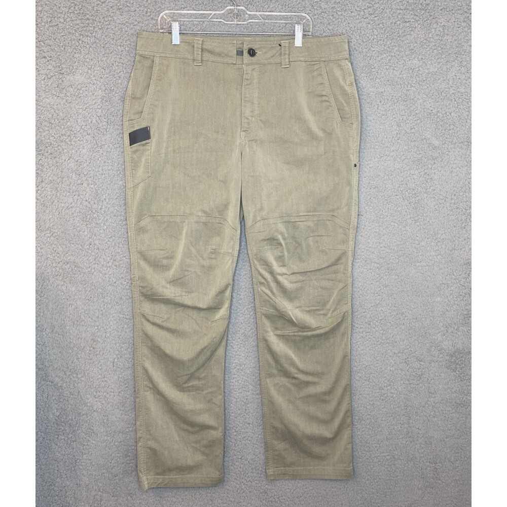 SITKA Gear Back Forty Pants Mens 38T Sz 38x33 Stretch Chino Gorpcore Beige Green